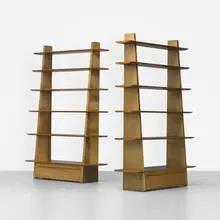Edward Wormley, bookcases model 5264, pair, c. 1949, walnut