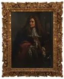 Pair of Portraits of Noblemen by French School, oil on canvas, sold Jul 2023