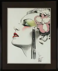Michael Vollbracht, Profile of a Woman, mixed media