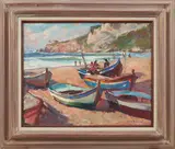 Emile Gruppé, Nazare Portugal, oil on canvas