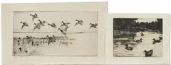 Two Waterfowl Prints, including: by Frank Weston Benson, sold May 2023