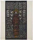 György Kepes, Stained Glass studies - 16 panels, unsigned mixes media including gouache on masonite