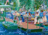 James Morton, Swanboat Ride, acrylic on canvas