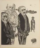 Leonard Baskin, Three Woodcut Prints