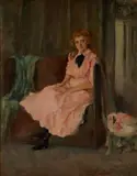 European School, Portrait of a Young Woman in a Pink Dress