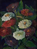 American School, Zinnias and Morning Glories