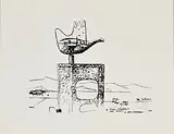 Le Corbusier, Two Posters: Study for La Main Ouverte and Exhibition Poster, lithographs on paper