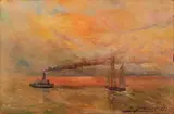 Lluís Graner, Seascape with Ships