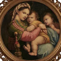 Carmine A. Carbone, Copy After Raphael's Madonna della Sedia, oil on canvas