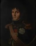 French School, Portrait of a Decorated Officer, oil on canvas