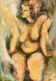 Abstract Nude by American School, oil on canvas, offered May 2023