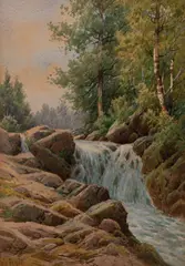 William Frederick Paskell, Mountain Stream in New England