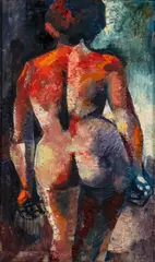 Fernando Farulli, Nudo 1959, oil on canvas