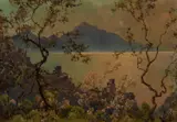 H. Anthony Dyer, A Lake Through Trees, oil on canvas