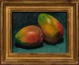 Jason Polins, Still Life with Mangoes, oil on canvasboard