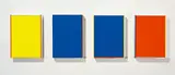 DIN II A1-A4 by Imi Knoebel, 1994, Acryl auf Leinwand und Aluminium, 4-teilig, sold May 2008