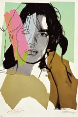 Mick Jagger by Andy Warhol, 1975, Farbserigraphie auf Papier, sold Dec 2007
