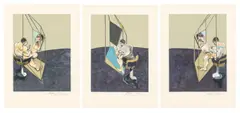 Francis Bacon, Three studies of the male back, 1987, 3-teilig: Jeweils Farblithografie auf Arches-Velin