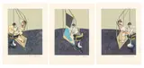 Francis Bacon, Three studies of the male back, 1987, 3-teilig: Jeweils Farblithografie auf Arches-Velin
