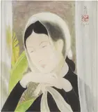 Le Pho, Portrait de Jeune Femme, 1940, ink and gouache on silk