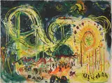 Affandi, Roller Coaster, EXPO '70, Osaka, 1970, acrylic on canvas