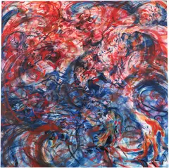 Julia Jo, All the Rage, 2024, oil paint, oil pastel, and oil stick on linen