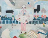 Aya Takano, Concrete Beach, 2010, acrylic on canvas