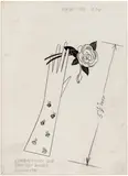 Andy Warhol, Glove and Rose, 1958, ink and tempera on paper