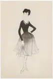 Andy Warhol, Female Fashion Figure, 1960, ink, gouache and graphite on paper