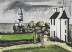 Bernard Buffet, La Bretagne, 1982, oil on canvas
