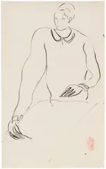 Sanyu, Sans titre, ink on paper