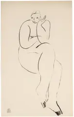 Sanyu, Sans titre, ink on paper