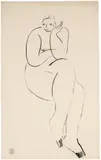 Sanyu, Sans titre, ink on paper