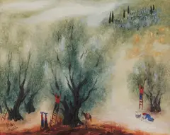 Paysage de Safed by Reuven Rubin, oil on canvas, sold Sep 2026