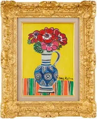 Zenzaburō Kojima, Anemones, 1955, oil on canvas