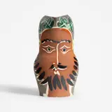 Pablo Picasso, Le Barbu (Alain Ramié 217), 1953, white earthenware ceramic pitcher, painted in colors and partially glazed; ceramic, Madoura edition