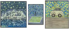 Ouyang Chun, Three works: (i) Mirage; (ii) Star Painter; (iii) A Car for Star Watching, 2007-2008, oil on canvas
