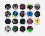 Yuxing Huang, 19 works: When I Need Love Most, 2007, ink, spray paint on IKEA product