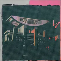 Cui Jie, The Second Generation of Peak Tower 2, 2019, acrylic and spray paint on canvas