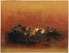 Cheong Soo Pieng, The Red Tone, 1962, oil on canvas