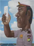 Nyoman Masriadi, Selfie Cop, 2014, acrylic on canvas