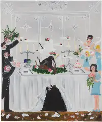 Oh de Laval, The Argument, 2020, acrylic on canvas
