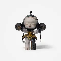 Mega α Skullpanda 1000% Guo Pei - Alternate Universe · Gilded Version, Guo Pei X POP MART, 2026, ABS, PVC, PC, Mulberry silk, Hardware, Zirconium and Polyester Fiber