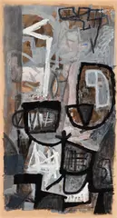 John Levee, Untitled, 1953, Tempera on Masonite