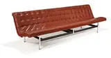 William Katavolos, New York Sofa, Leather and chromed aluminum