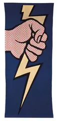 Roy Lichtenstein, Thunderbolt, 1966, Felt banner