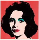 Andy Warhol, Liz, 1965, Offset lithograph in colors printed on white paper