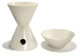 Lagardo Tackett, Pair of planters (2), c. 1955, White glazed ceramic