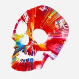 Skull Spin Painting by Damien Hirst, 2009, acrylic on paper, sold Jun 2021