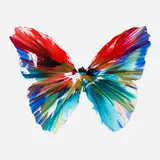 Butterfly Spin Painting by Damien Hirst, 2009, acrylic on paper, sold Jun 2021